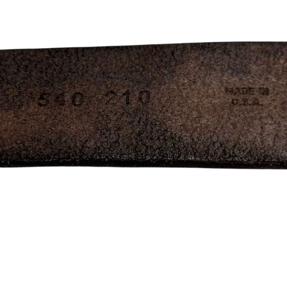 Vintage Tommy Hilfiger Men’s Leather Belt USA Made Sz 36 Walnut Brown - Picture 8 of 11